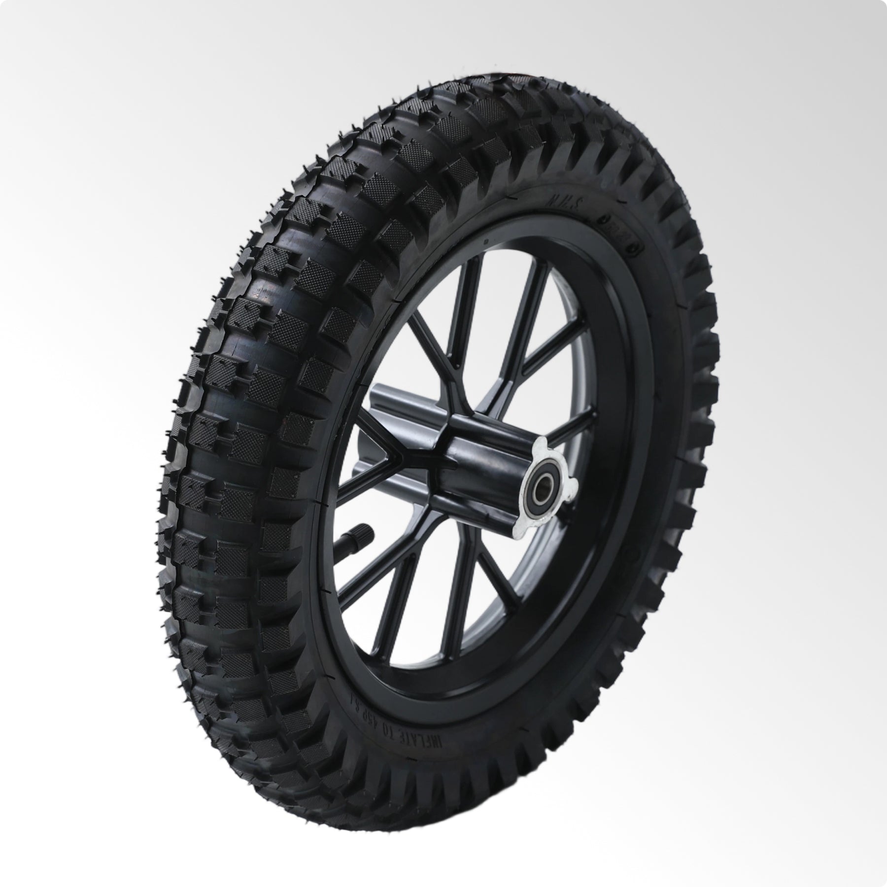 Oryxearth BRM40-3 Mini Bike Wheel Assembly Black (Front or Rear)