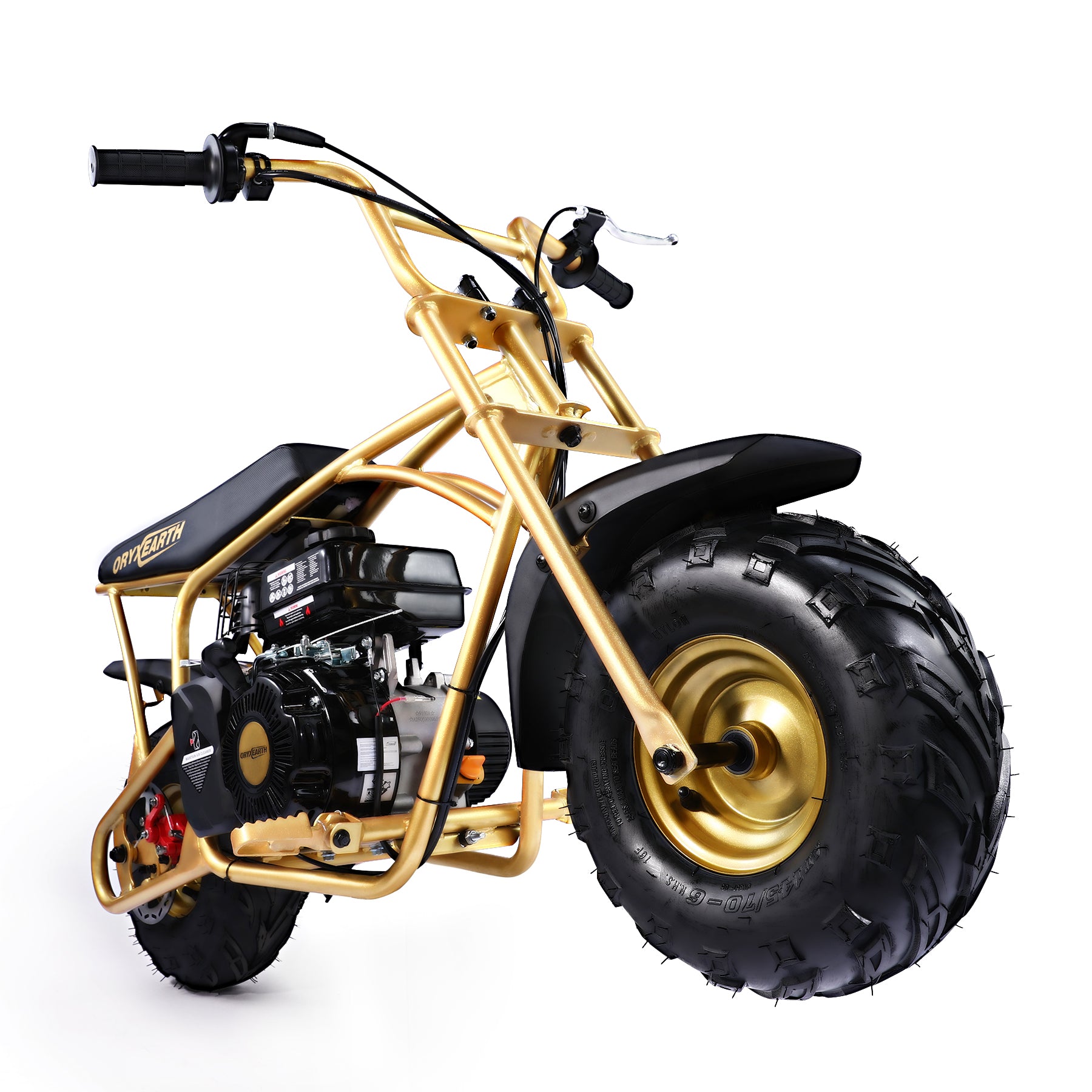 Oryxearth BRM100-4 99CC Off-Road Gas Mini Bike for Adults & Teens, Limited Edition Gold, Supports Up to 220 lbs