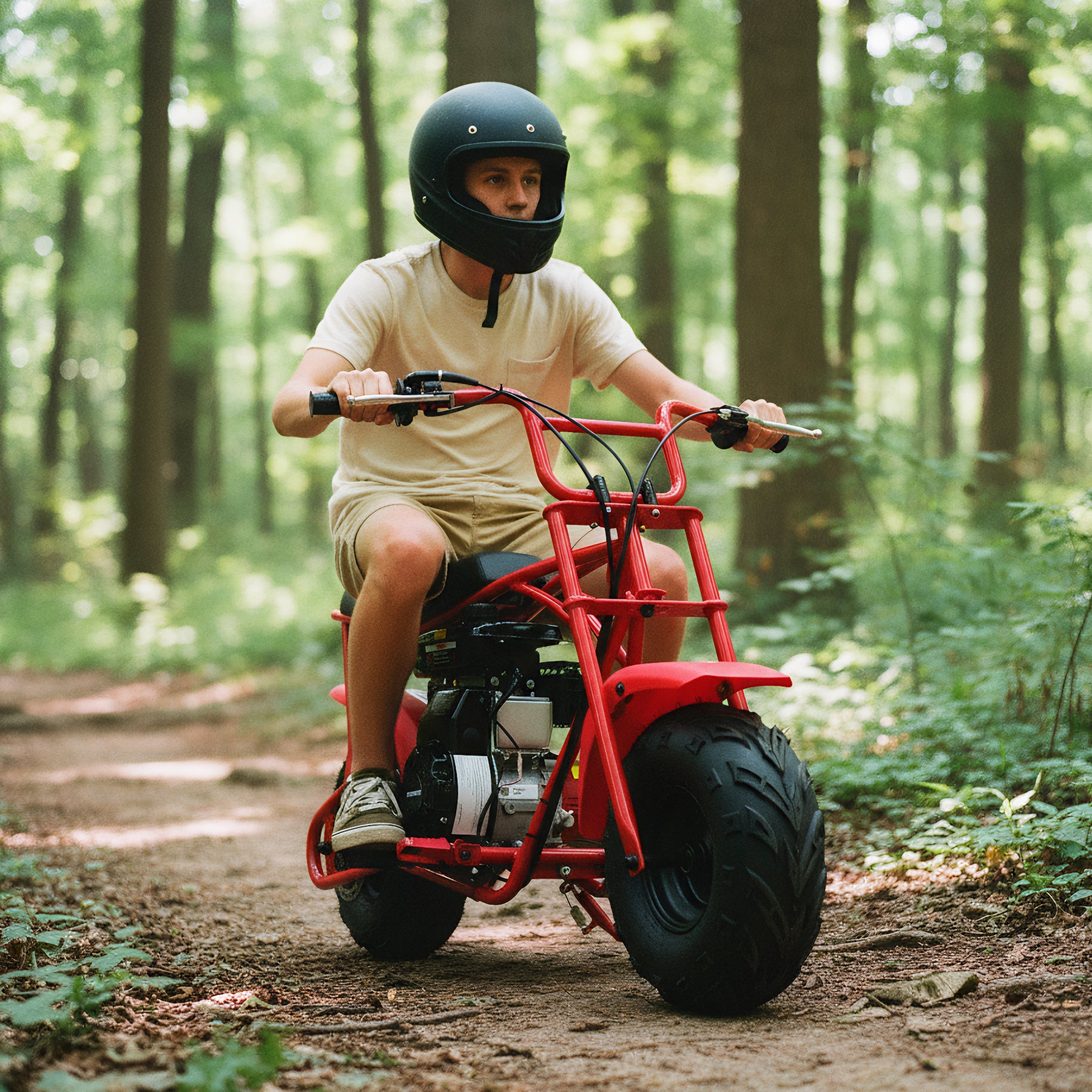 Oryxearth BRM100P-1 105CC Off-Road Gas Mini Bike for Adults & Teens, Red Edition, Up to 220 lbs