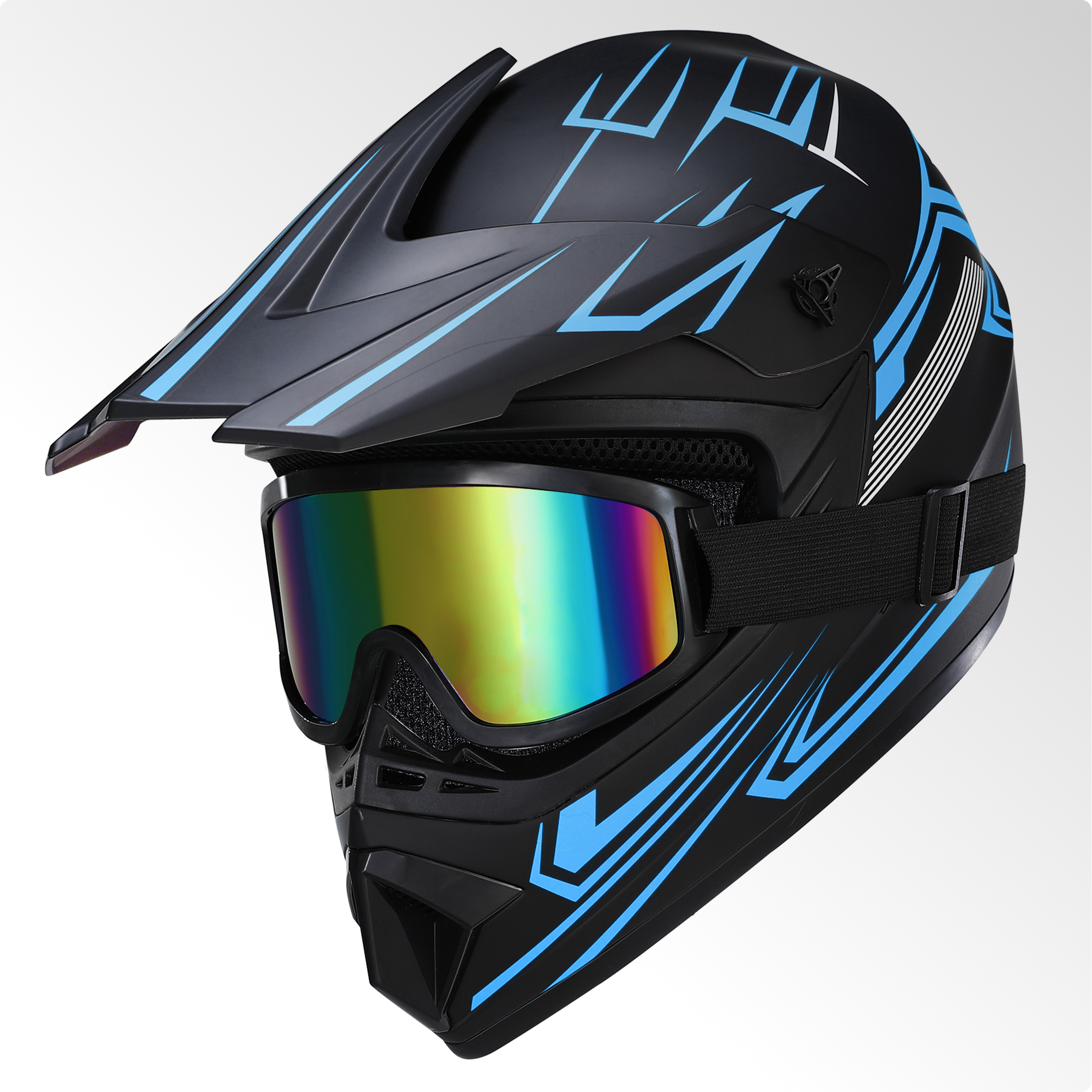 Oryxearth Motocross Dirt Bike Helmet, Off-Road Motorcycle & ATV Helmet with Goggles Gloves