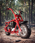 Oryxearth 37.7CC 4-Stroke Mini Bike, Gas Powered Dirt Off Road Trail, up to 15.5 Mph, Red