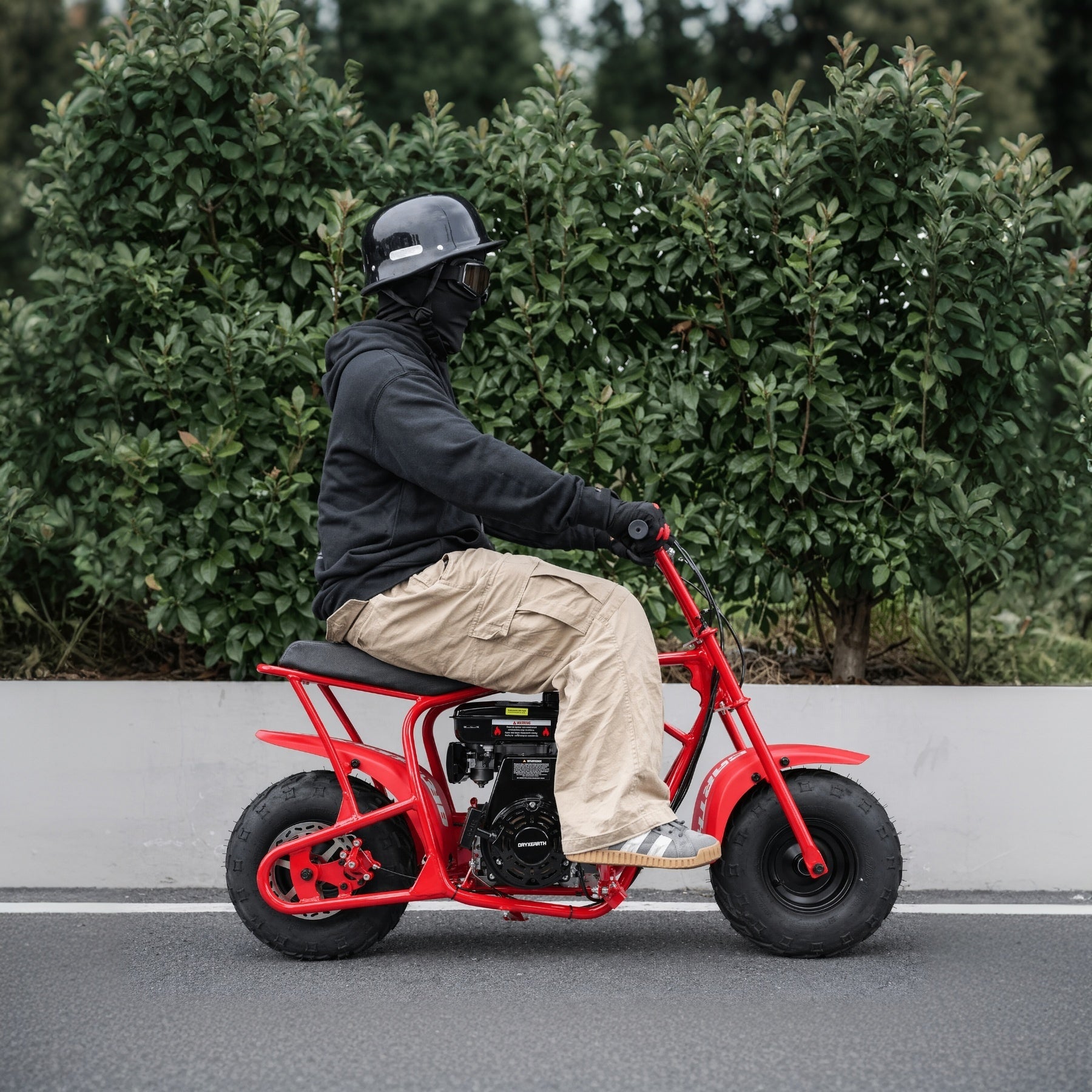 Oryxearth BRM100P-1 105CC Off-Road Gas Mini Bike for Adults & Teens, Red Edition, Up to 220 lbs