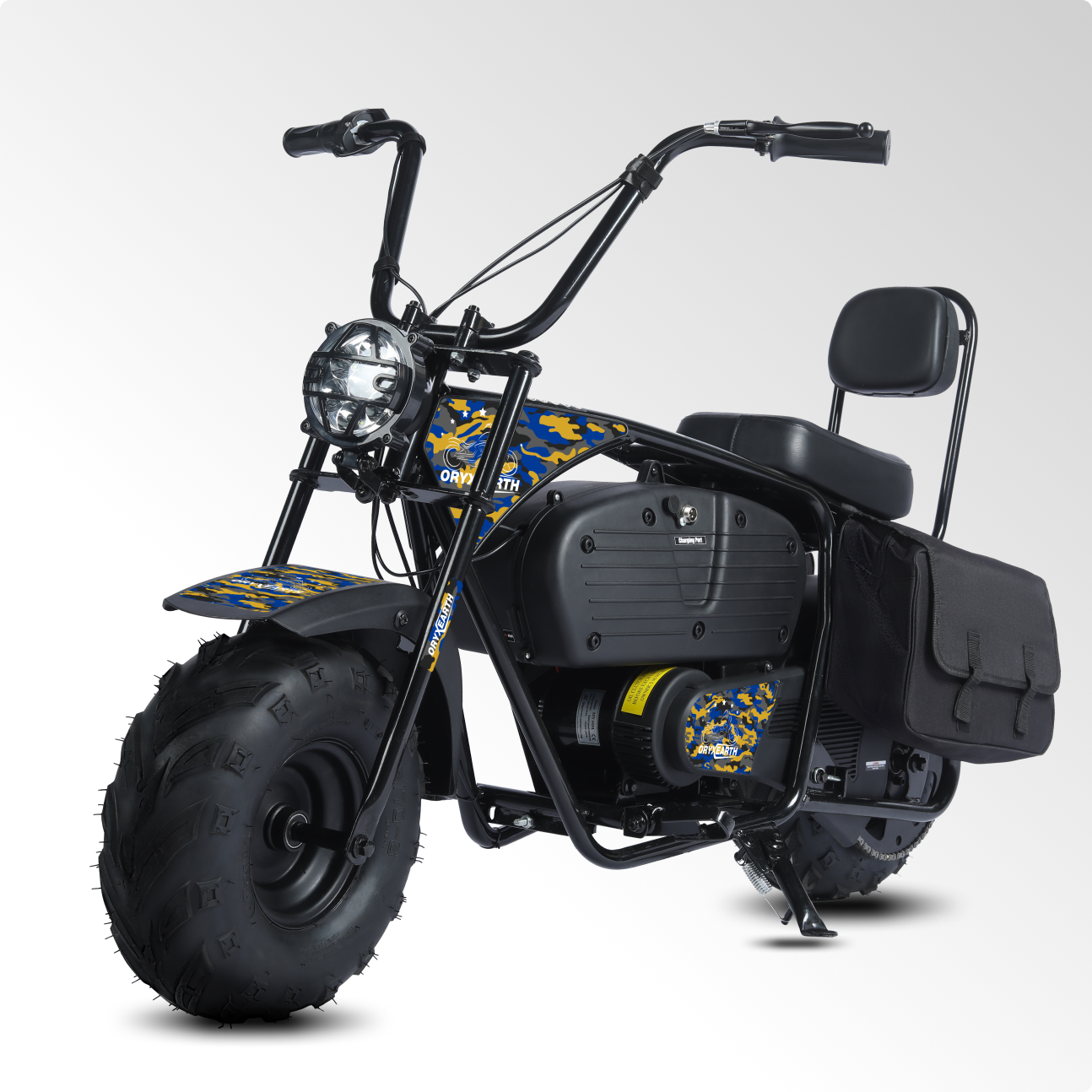 Oryxearth Electric Dirt Bike for Kids with Headlight and Portable Bag