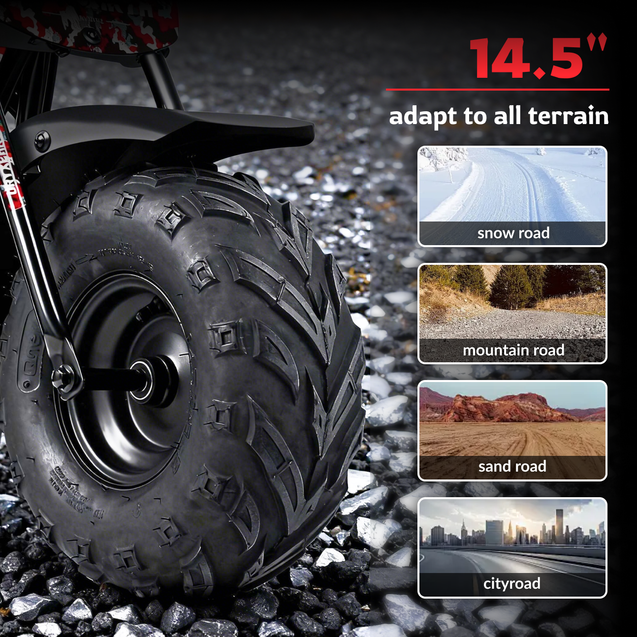 Oryxearth 105CC 4-Takt-Offroad-Minifahrrad für Kinder