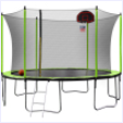 14FT Trampoline with Basketball Hoop (Indoor) - Green