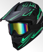 Oryxearth Motocross Dirt Bike Helmet, Off-Road Motorcycle & ATV Helmet with Goggles Gloves