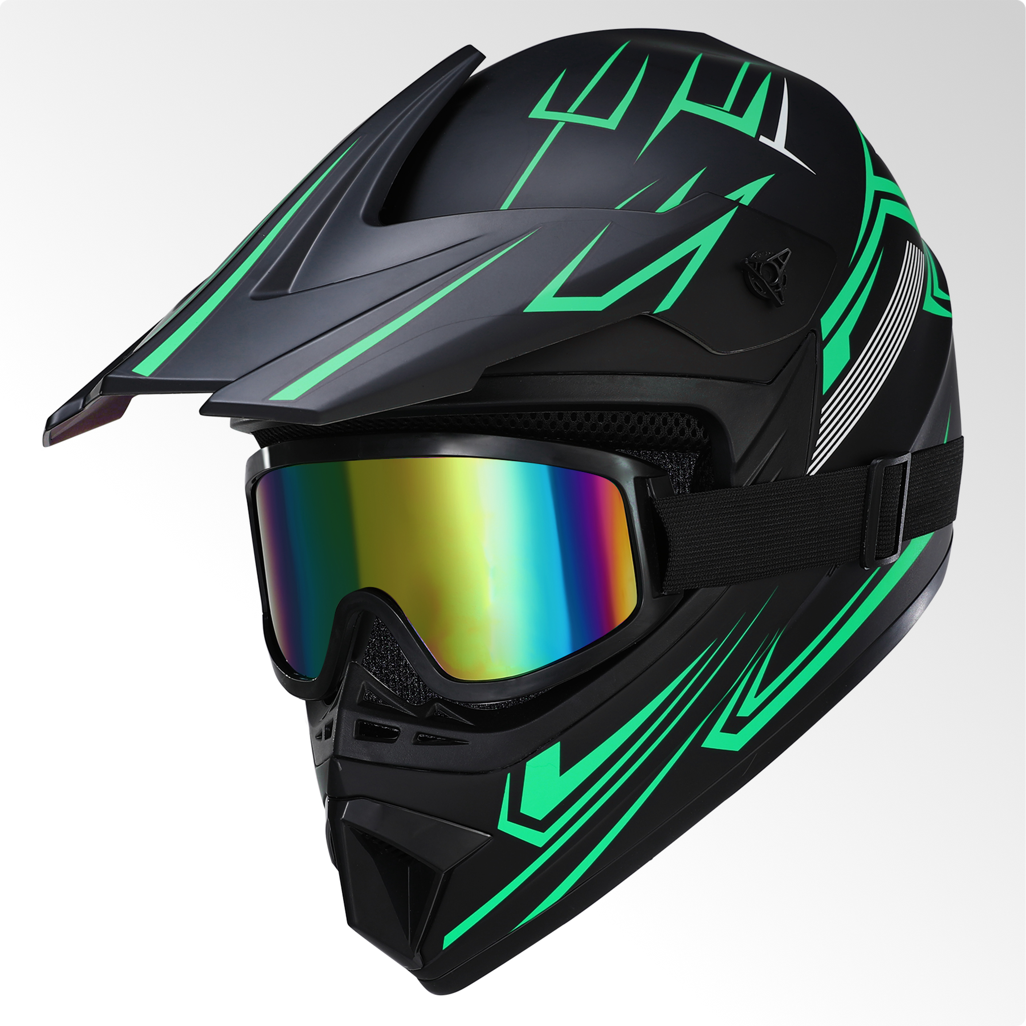 Oryxearth Motocross Dirt Bike Helmet, Off-Road Motorcycle & ATV Helmet with Goggles Gloves