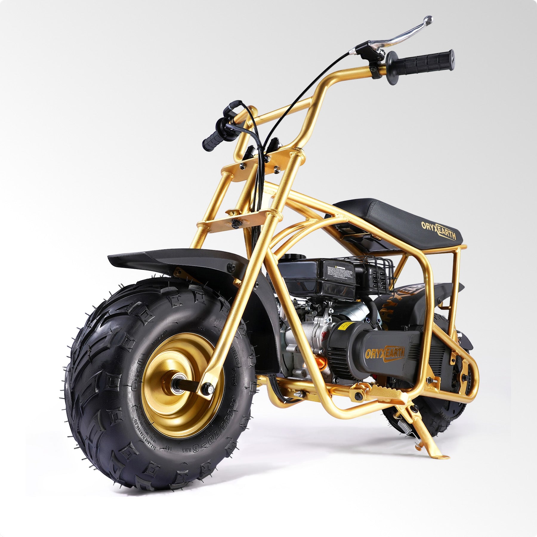 Oryxearth BRM100-4 99CC Off-Road Gas Mini Bike for Adults & Teens, Limited Edition Gold, Supports Up to 220 lbs