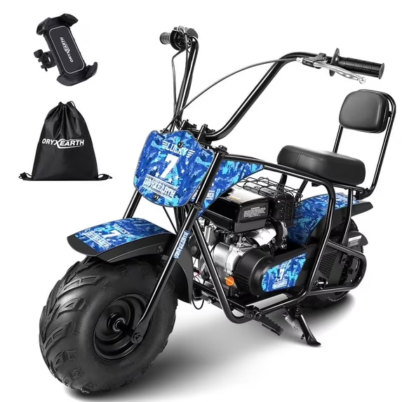 Oryxearth 99CC Mini-Dirtbike mit Benzinantrieb – bis zu 24 MPH, 185 Pfund Tragkraft