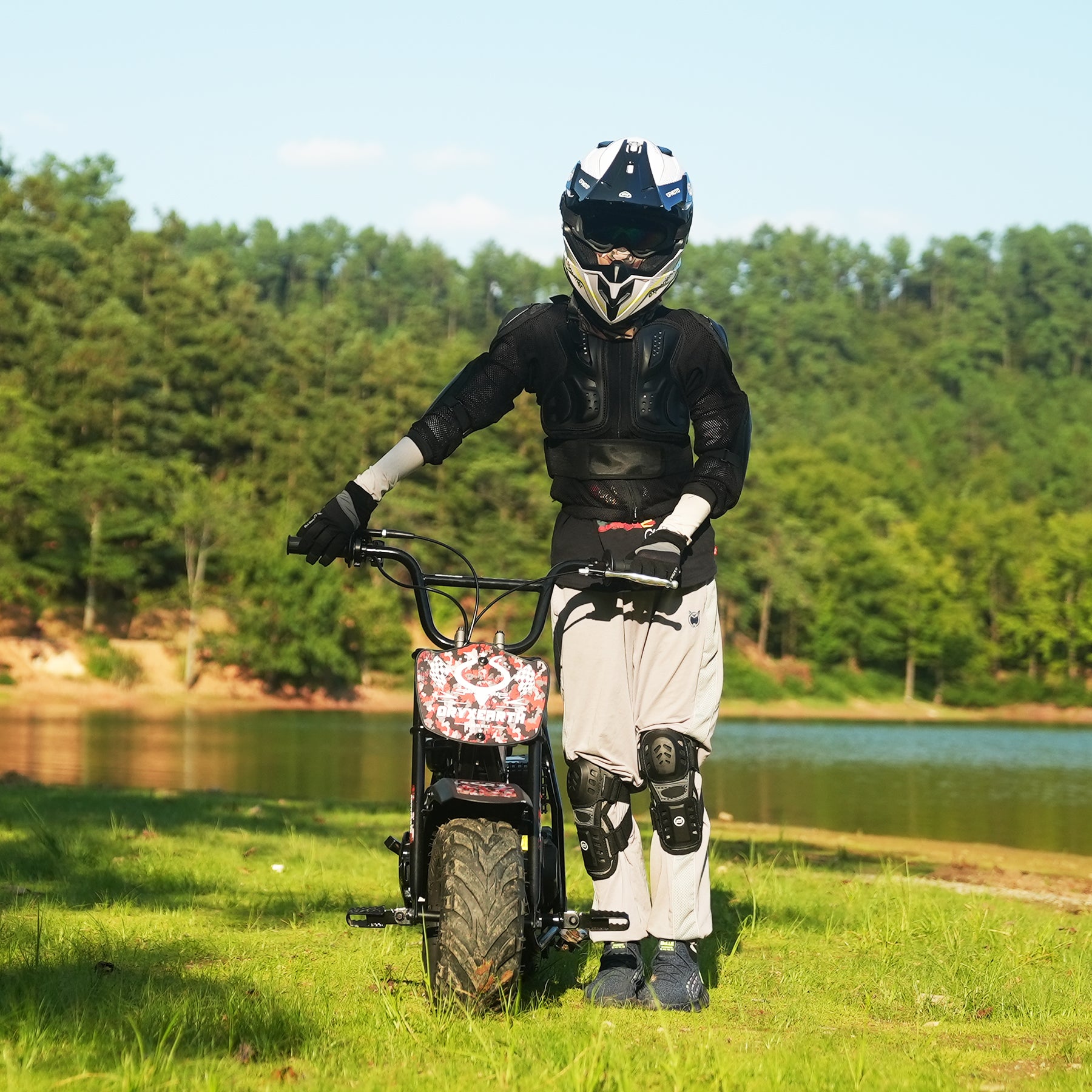 Oryxearth BRM100P-1 105CC Off-Road Mini Bike for Adults & Teens, 4-Stroke Engine, Pull Start, Supports Up to 220lbs