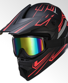 Oryxearth Motocross Dirt Bike Helmet, Off-Road Motorcycle & ATV Helmet with Goggles Gloves