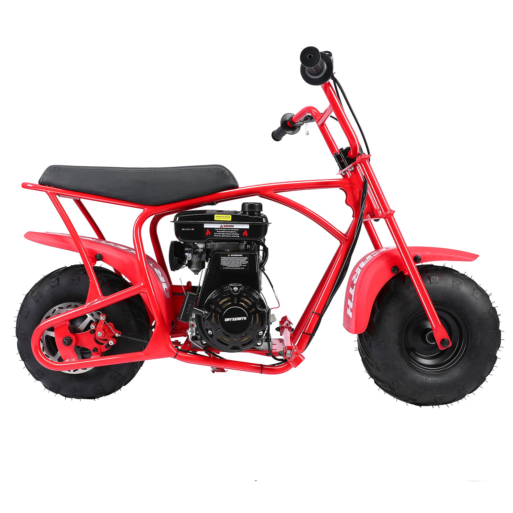 Oryxearth BRM100P-1 105CC Off-Road Gas Mini Bike for Adults & Teens, Red Edition, Up to 220 lbs