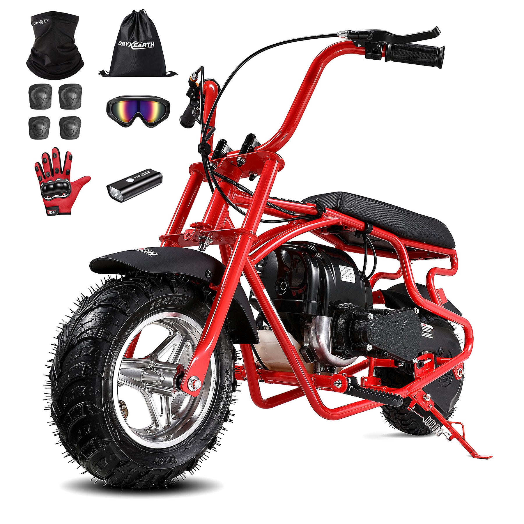 【WMT】Oryxearth OM-40 Mini Gas Bike for Teens, Off-Road Dirt Bike, Gas Powered 4-Stroke Pocket Bike, Easy Assembly