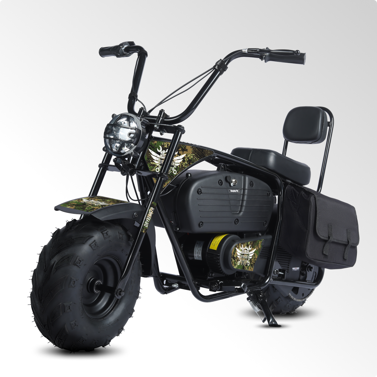 Oryxearth 子供用電動ダートバイク ヘッドライトとポータブルバッグ付き