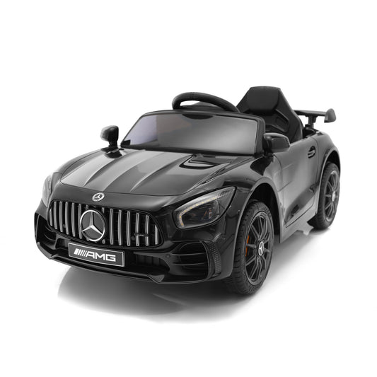 Mercedes-Benz Kinder-Elektroauto, Fernbedienung, Geschwindigkeit 2,5–4,5 km/h, LED-Licht, Musik, mit Sicherheitsgurt