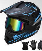 Oryxearth Motocross Dirt Bike Helmet, Off-Road Motorcycle & ATV Helmet with Goggles Gloves