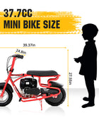 Oryxearth 37.7CC Mini Dirt Bike, 4-Stroke Gas Power 16 mph Bike,Off Road for Teens, Pull Start