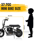 Oryxearth 37.7CC Mini Dirt Bike, 4-Stroke Gas Power 16 mph Bike,Off Road for Teens, Pull Start