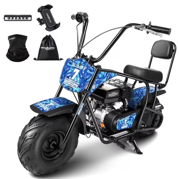 Oryxearth 99CC Mini-Dirtbike mit Benzinantrieb – bis zu 24 MPH, 185 Pfund Tragkraft