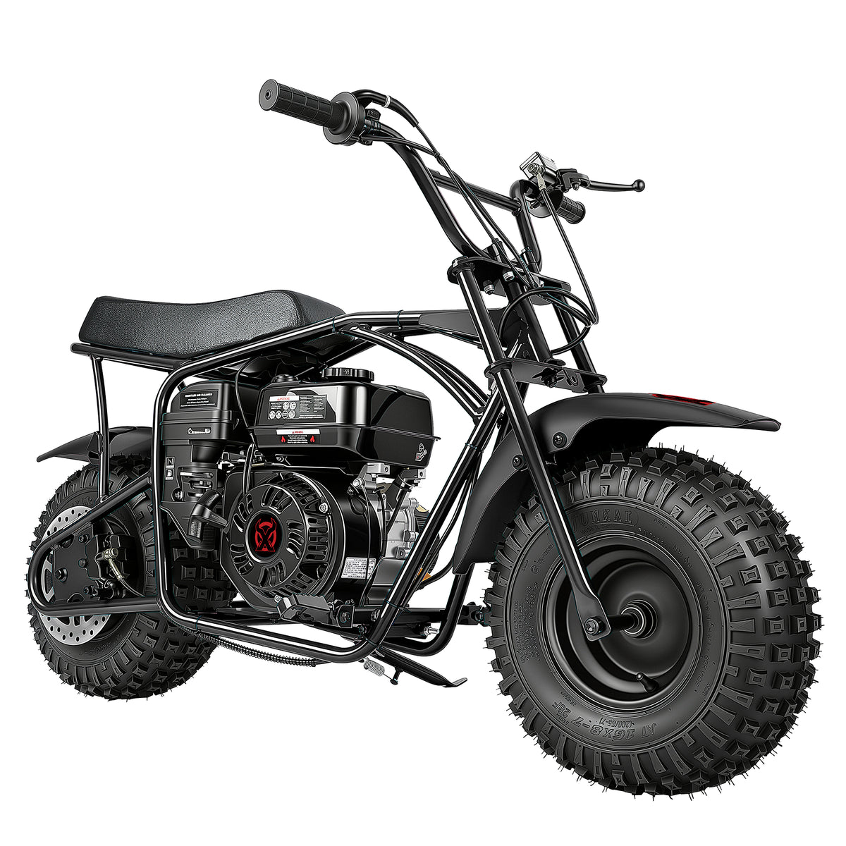 Oryxearth BRM200-1 196cc Gas Mini Bike, 35 MPH 4-Stroke Mini Dirt Bike, Off-Road Pit Bike for Adults & Teens, 220 lbs Max Load