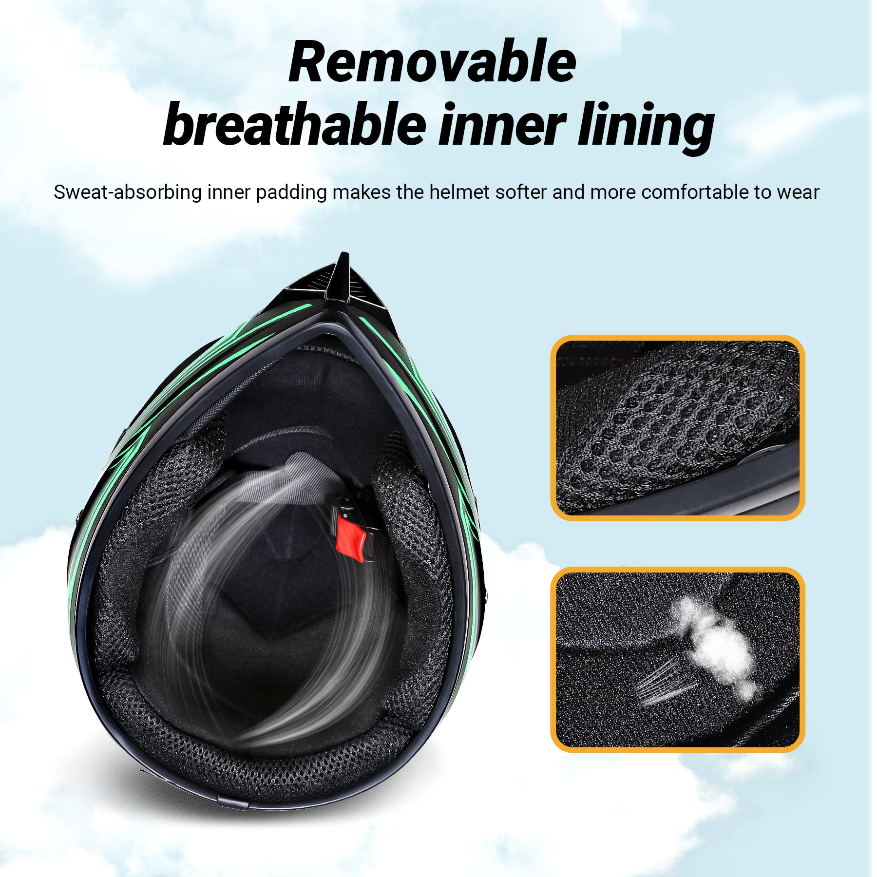 【WMT】Oryxearth Motocross Dirt Bike Helmet, Off-Road Motorcycle & ATV Helmet with Goggles Gloves