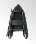 Professional 10.8ft Inflatable Fishing Boat for Adults - Heavy Duty Pontoon Skiff with Aluminum Seat, Includes Pump, Oars & Stabilizer Fin