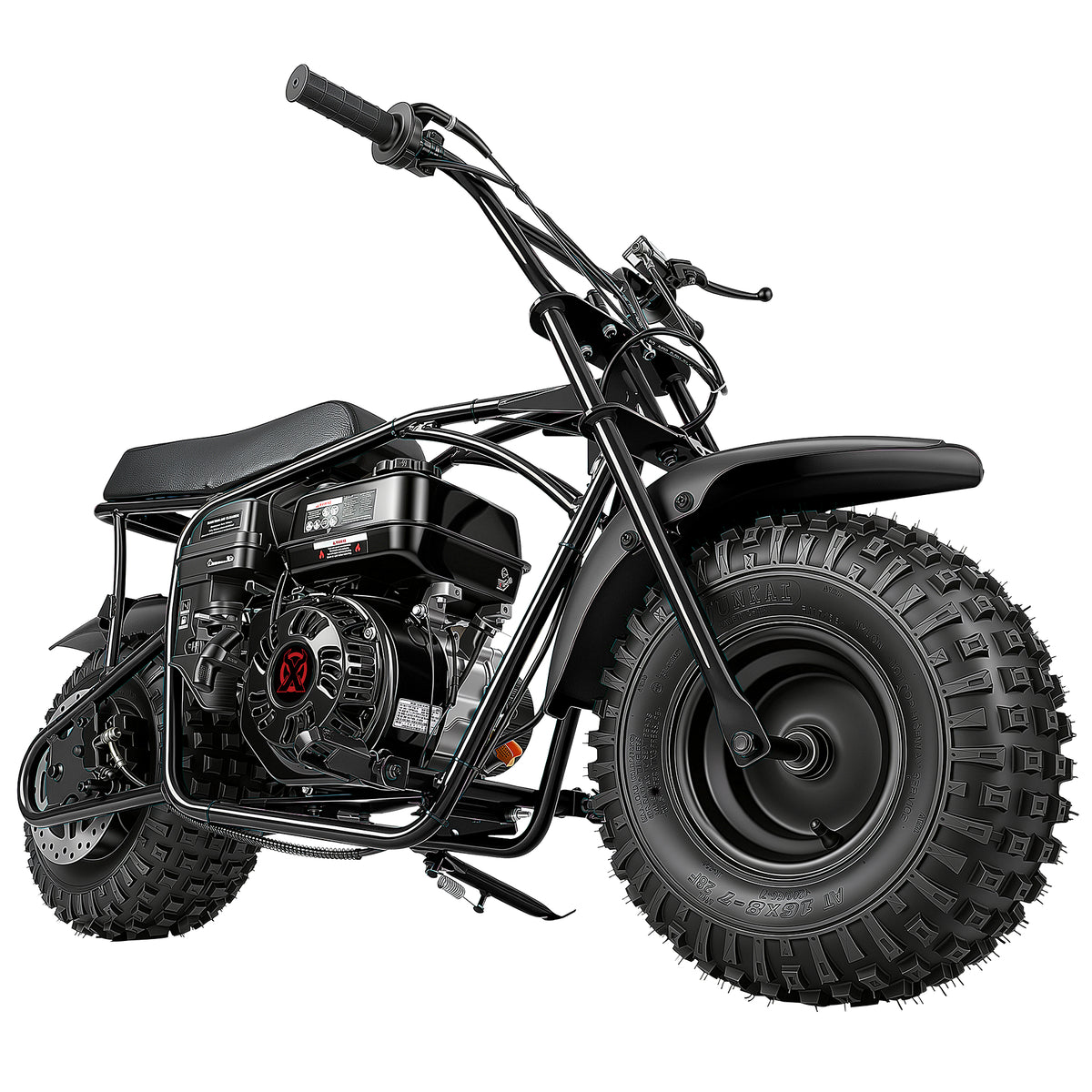 Oryxearth BRM200-1 196cc Gas Mini Bike, 35 MPH 4-Stroke Mini Dirt Bike, Off-Road Pit Bike for Adults & Teens, 220 lbs Max Load