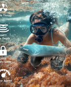 Oryxearth Dual Motor Underwater Scooter, 50m Max Depth, 2 Speed Modes Control (1.79mph & 4.03mph) with Child Lock and Camera Compatible for Scuba Diving Snorkeling