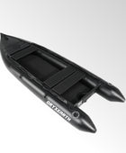 Professional 10.8ft Inflatable Fishing Boat for Adults - Heavy Duty Pontoon Skiff with Aluminum Seat, Includes Pump, Oars & Stabilizer Fin