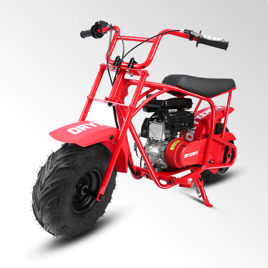 Oryxearth 105CC Kids Dirt Bike - 4-Stroke Gas Mini Motorcycle for Off-Road & Trail Riding, EPA Approved, Supports 185 LBS (Up to 28 MPH), for Adults and Teens, Red