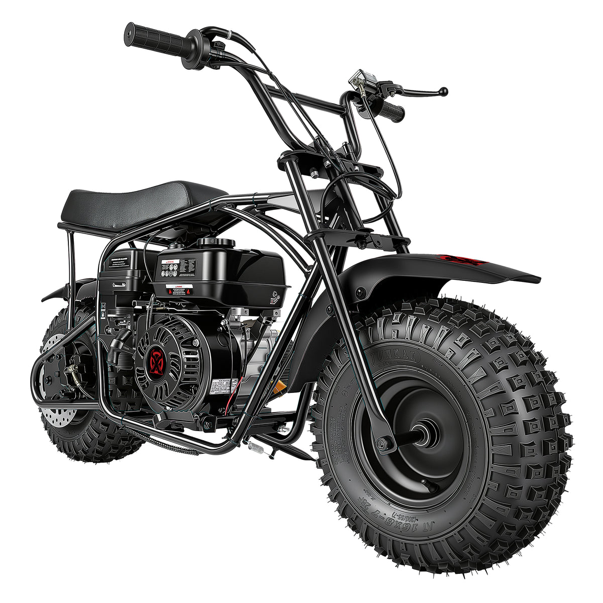 Oryxearth BRM200-1 196cc Gas Mini Bike, 35 MPH 4-Stroke Mini Dirt Bike, Off-Road Pit Bike for Adults & Teens, 220 lbs Max Load