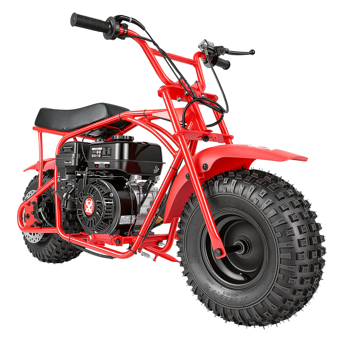 Oryxearth BRM200-1 196cc Gas Mini Bike, 35 MPH 4-Stroke Mini Dirt Bike, Off-Road Pit Bike for Adults & Teens, 220 lbs Max Load