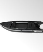 Professional 10.8ft Inflatable Fishing Boat for Adults - Heavy Duty Pontoon Skiff with Aluminum Seat, Includes Pump, Oars & Stabilizer Fin
