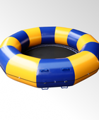 Oryxearth 10FT Inflatable Water Trampoline, Portable Bounce Swim Platform with Electric Air Pump & 4-Step Ladder, with ASTM F381-16 Certified for Pool, Lake and Water Sports, Yellow & Blue