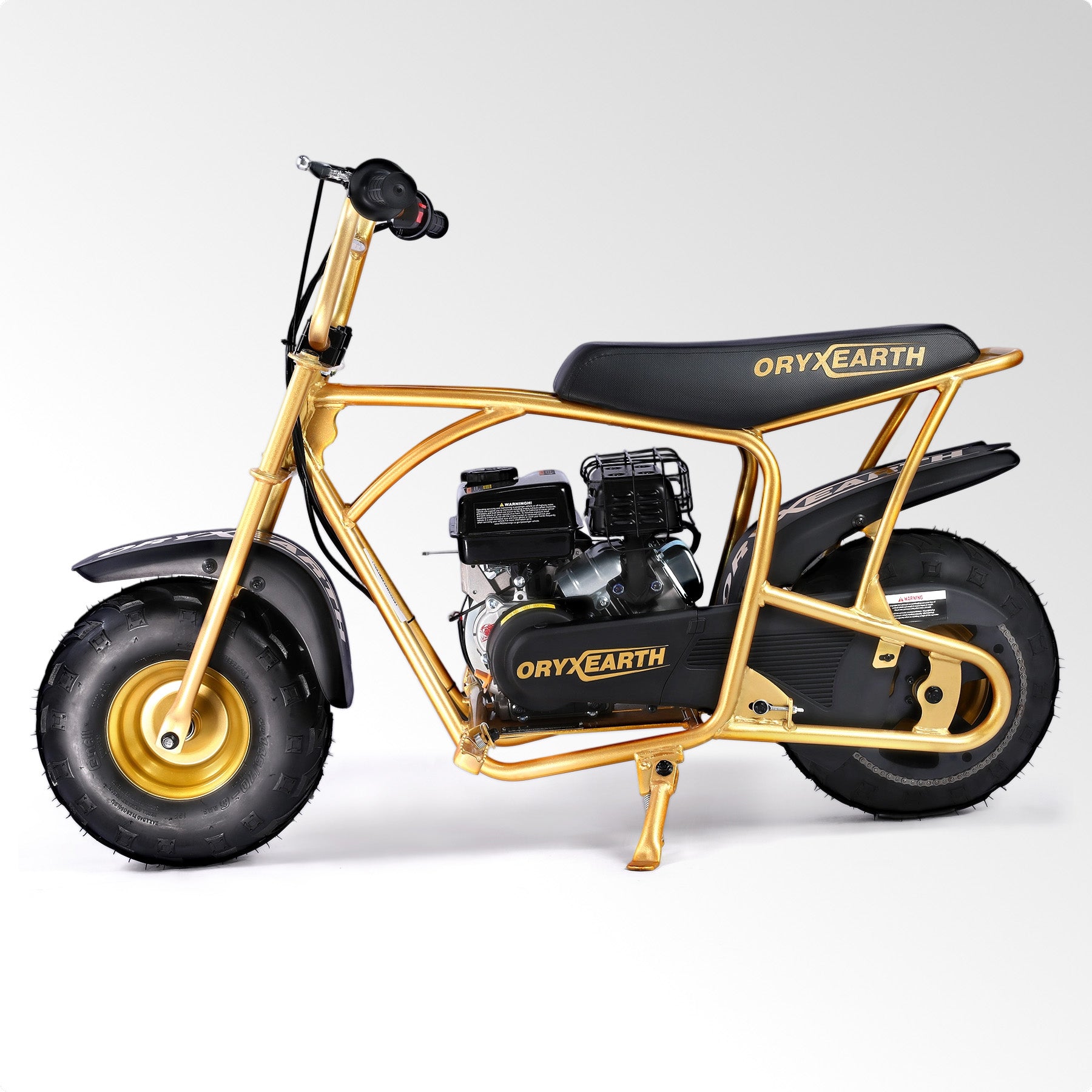 Oryxearth BRM100-4 99CC Off-Road Gas Mini Bike for Adults & Teens, Limited Edition Gold, Supports Up to 220 lbs