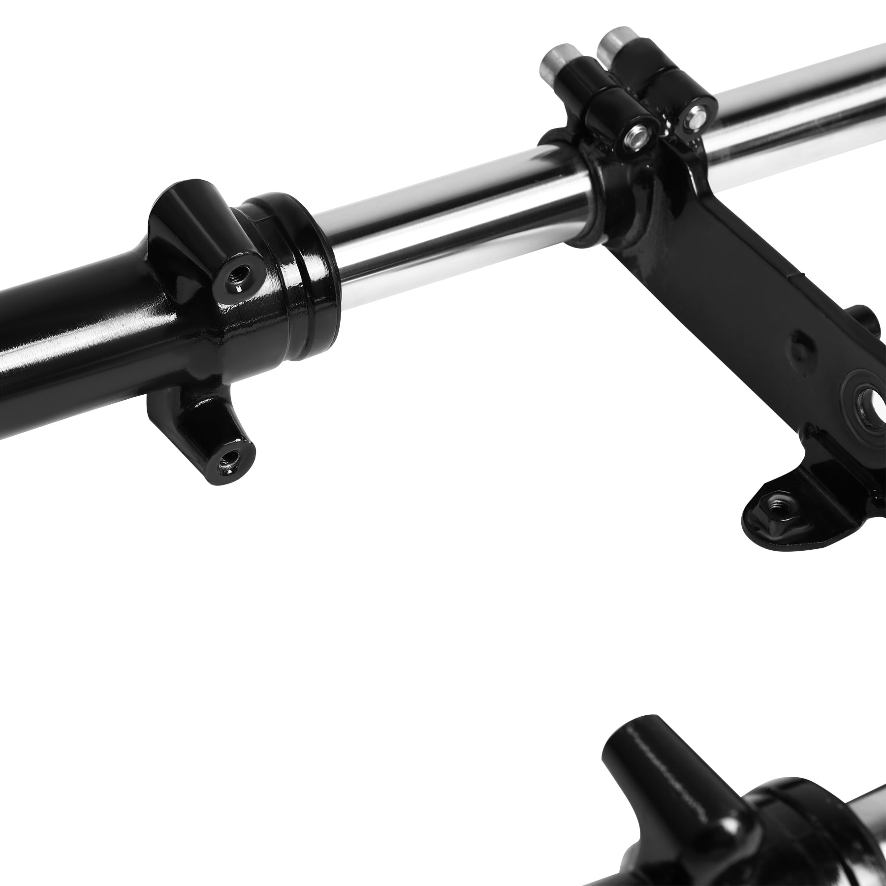 Oryxearth Mini Bike Front Fork Suspension Universal Mini Dirt Bike Suspension Set Pit Bike Shock Forks Frame Upgrades Assembly for Dirt Bike Motorcycle Minibike,Black (WM)