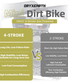Oryxearth 105CC 4-Stroke Off-Road Mini Bike for Kids