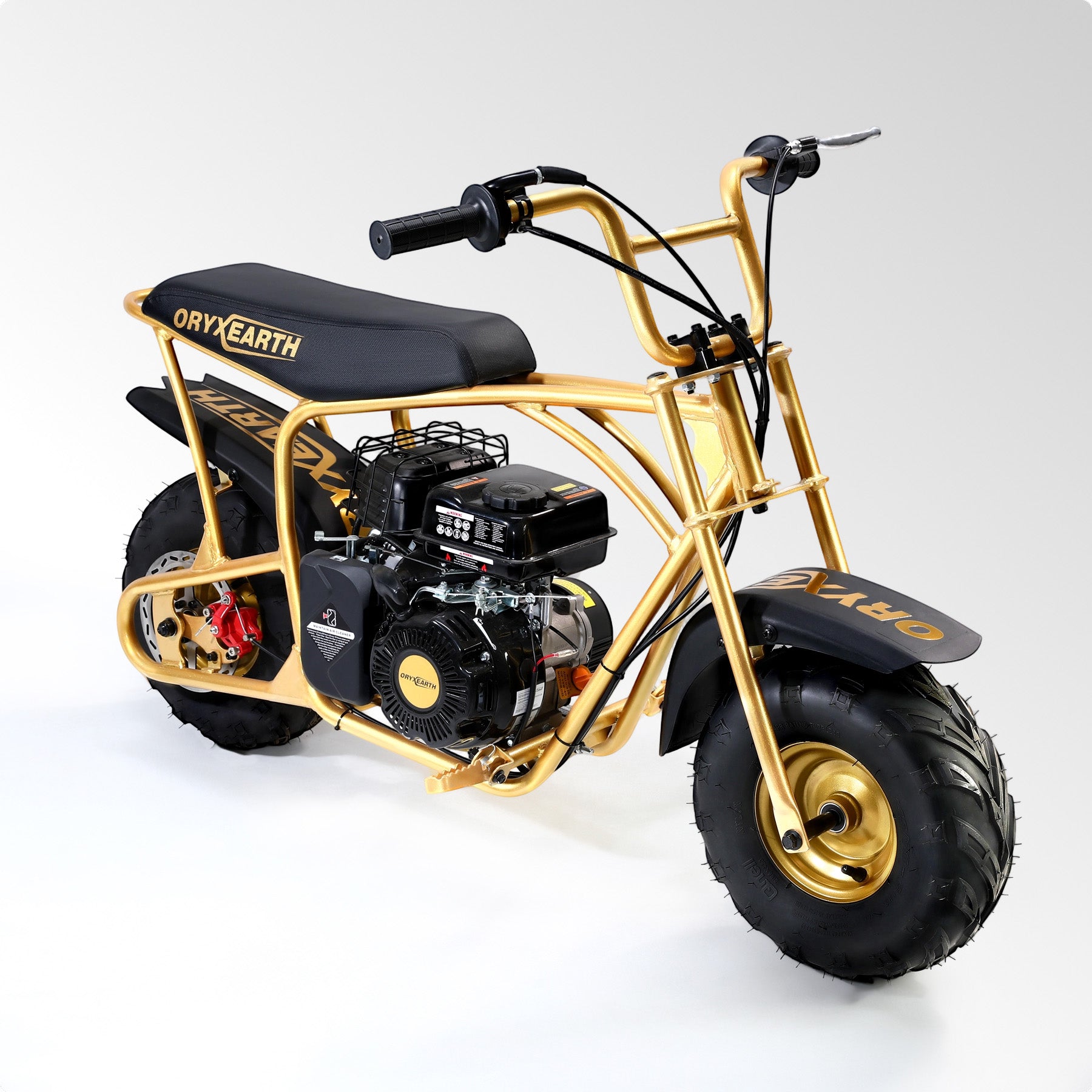 Oryxearth BRM100-4 99CC Off-Road Gas Mini Bike for Adults & Teens, Limited Edition Gold, Supports Up to 220 lbs
