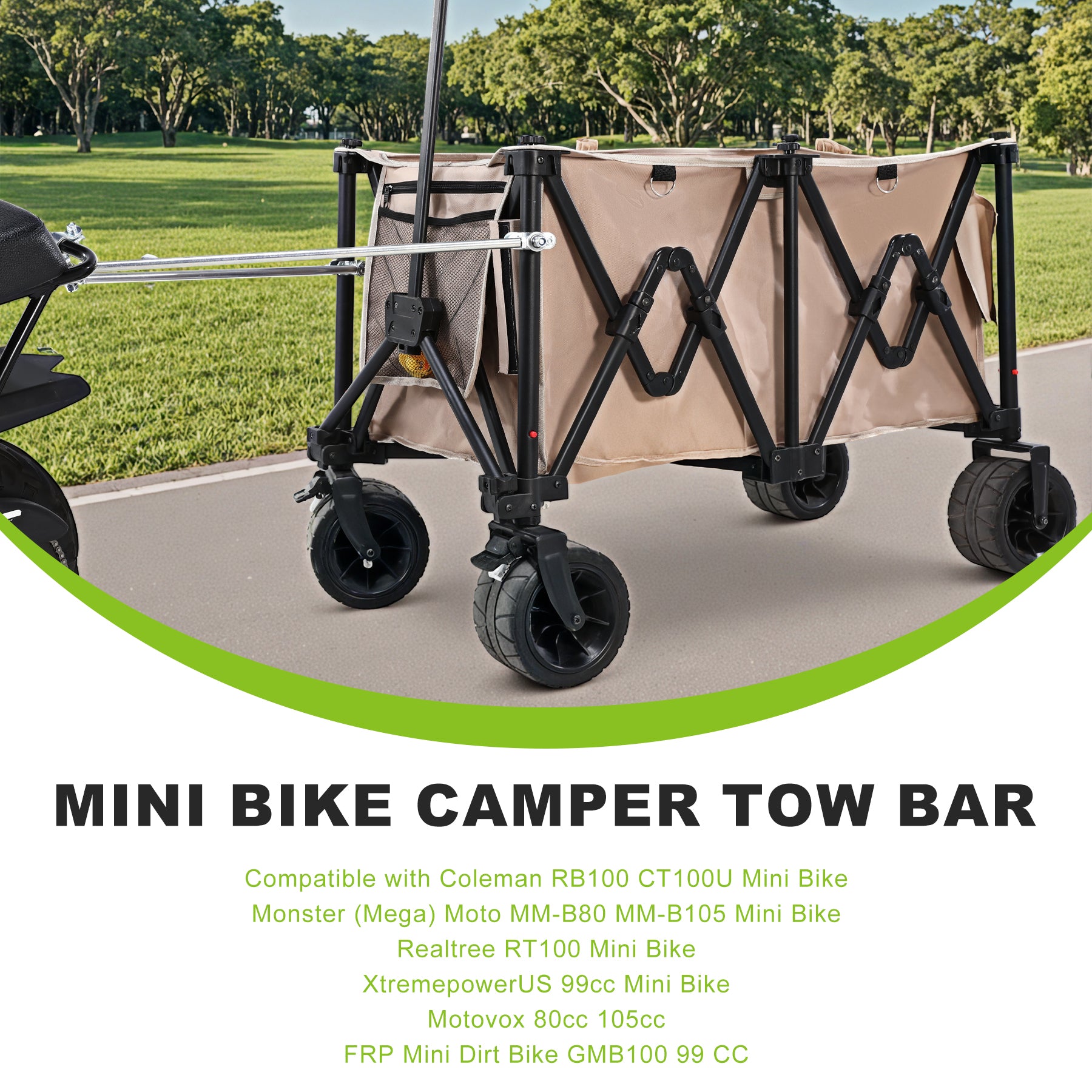 Oryxearth Mini Adjustable Tow Bar, Small Bucket Cart Pull Rod, Wagon Pull Rod for Camping Garden Cleanup