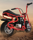 Oryxearth 37.7CC 4-Stroke Mini Bike, Gas Powered Dirt Off Road Trail, up to 15.5 Mph, Red