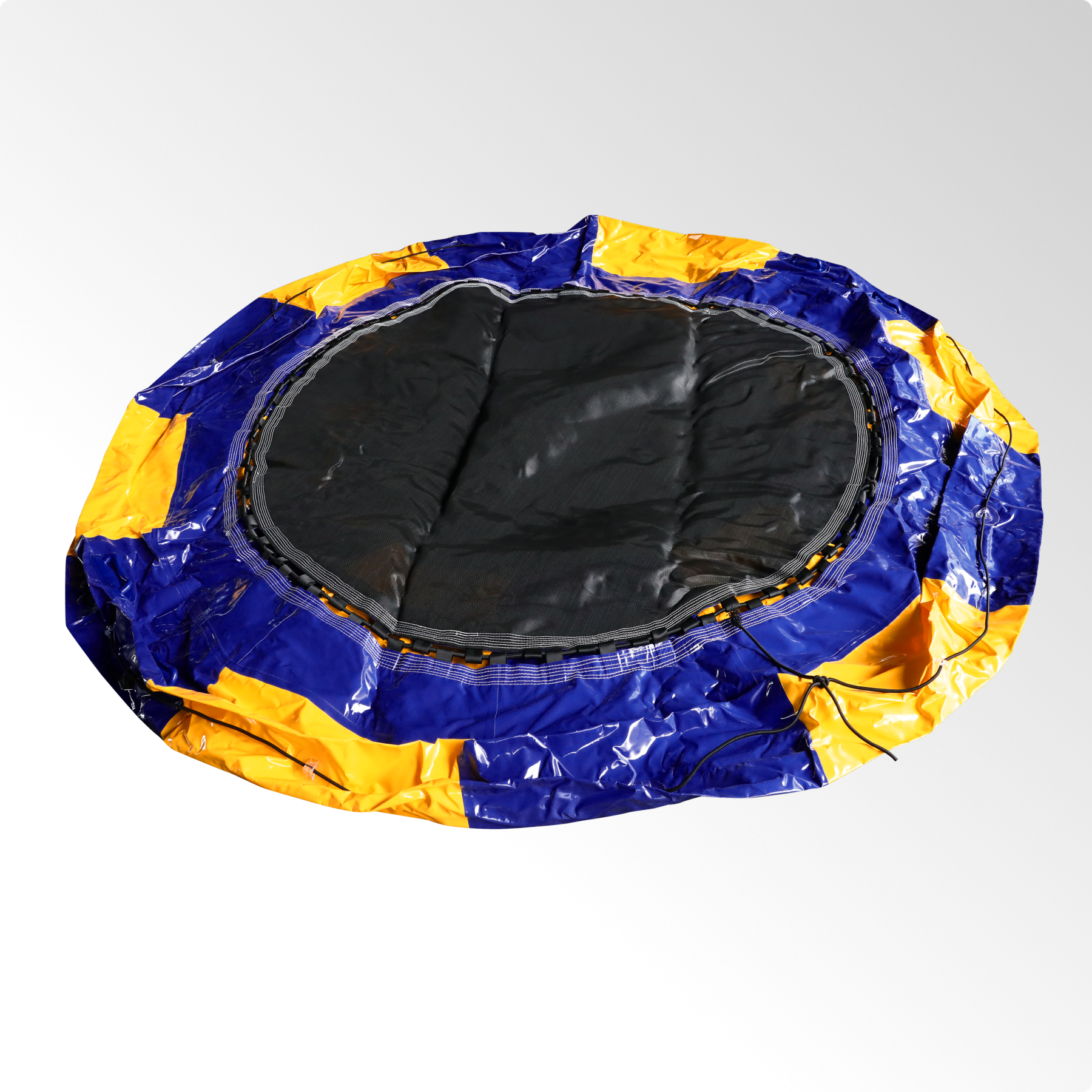 Oryxearth 10FT Inflatable Water Trampoline, Portable Bounce Swim Platform with Electric Air Pump & 4-Step Ladder, with ASTM F381-16 Certified for Pool, Lake and Water Sports, Yellow & Blue