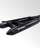 Professional 10.8ft Inflatable Fishing Boat for Adults - Heavy Duty Pontoon Skiff with Aluminum Seat, Includes Pump, Oars & Stabilizer Fin