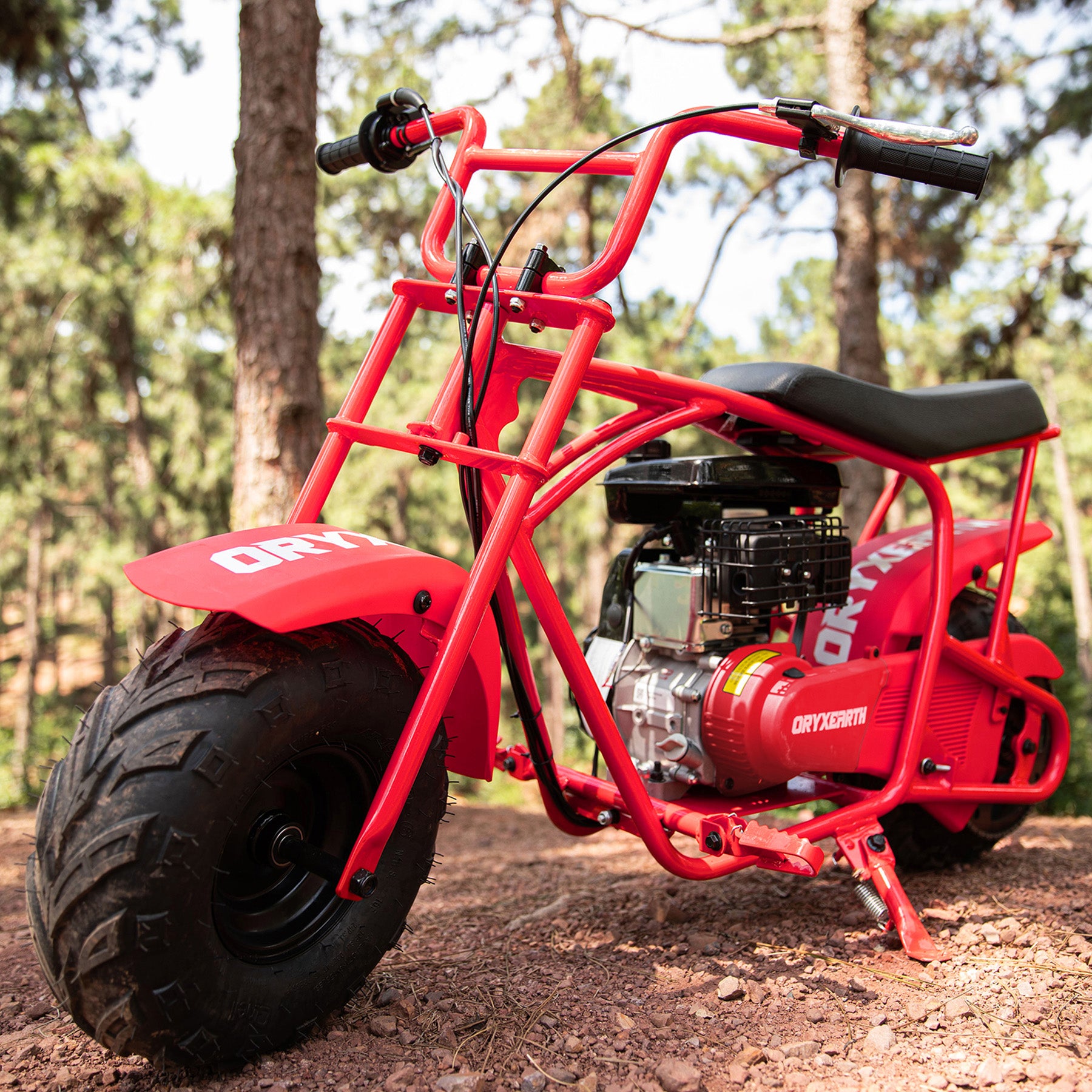 Oryxearth 105CC Kids Dirt Bike - 4-Stroke Gas Mini Motorcycle for Off-Road & Trail Riding, EPA Approved, Supports 185 LBS (Up to 28 MPH), for Adults and Teens, Red