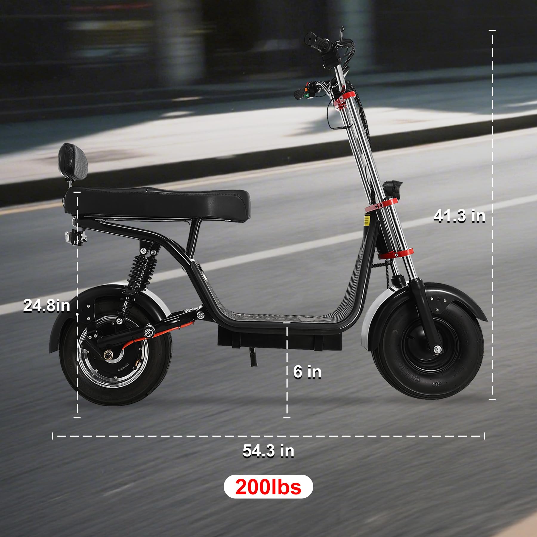 Oryxearth Adult Fat Tire, All-Terrain, Black Electric Bike