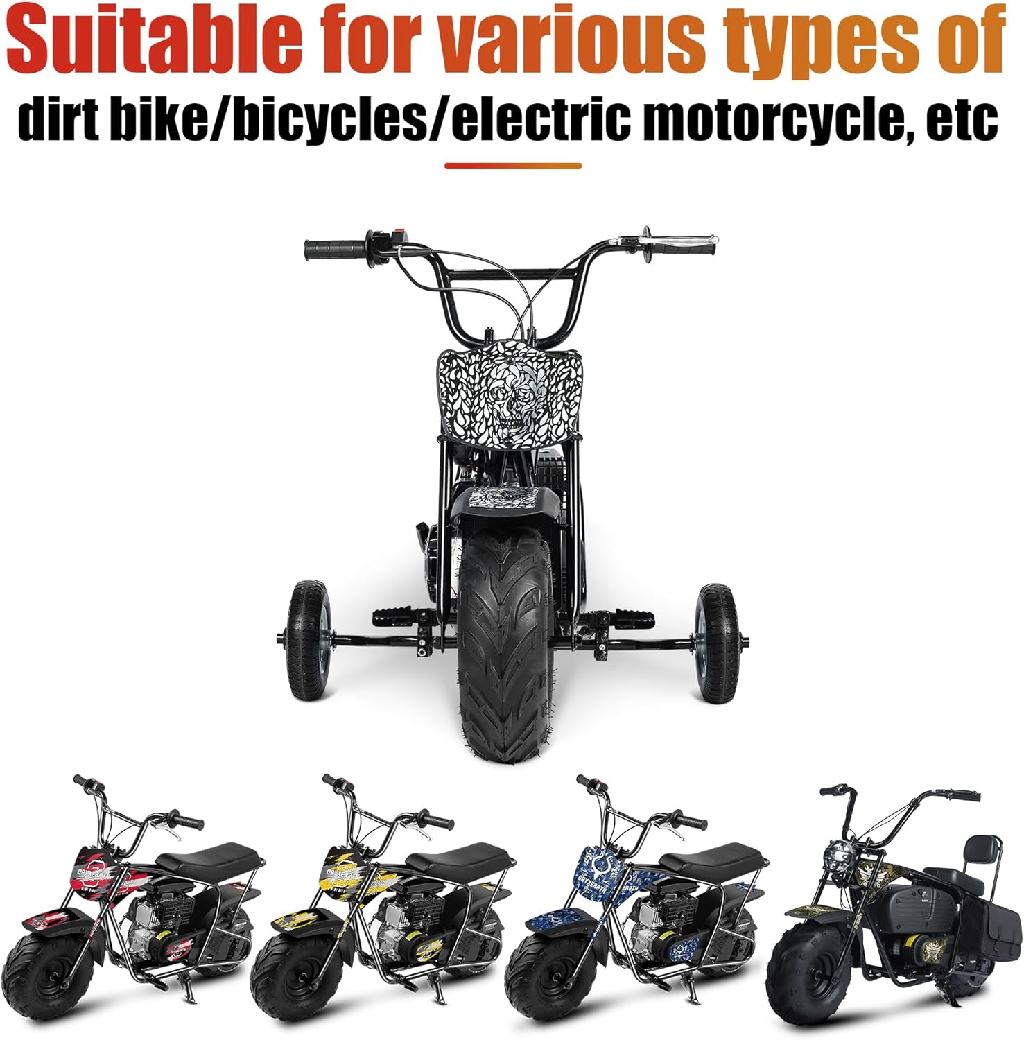Oryxearth Universal Dirt Bike Training Wheels Compatible with Coleman Rb100 Realtree Rt100 Motovox Mbx10 Mbx11 Mini Bike,Kids Motorcycle Parts for Most Gas Mini Pit Bikes Electric Trail Bike