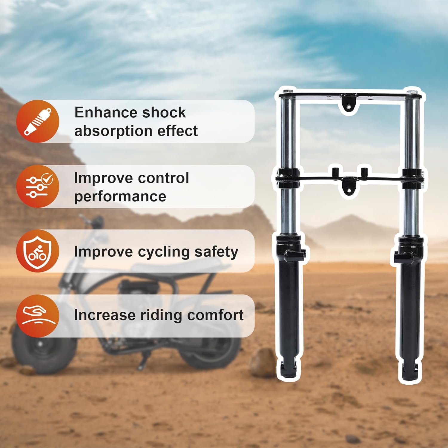 Oryxearth Mini Bike Front Fork Suspension Universal Mini Dirt Bike Sus