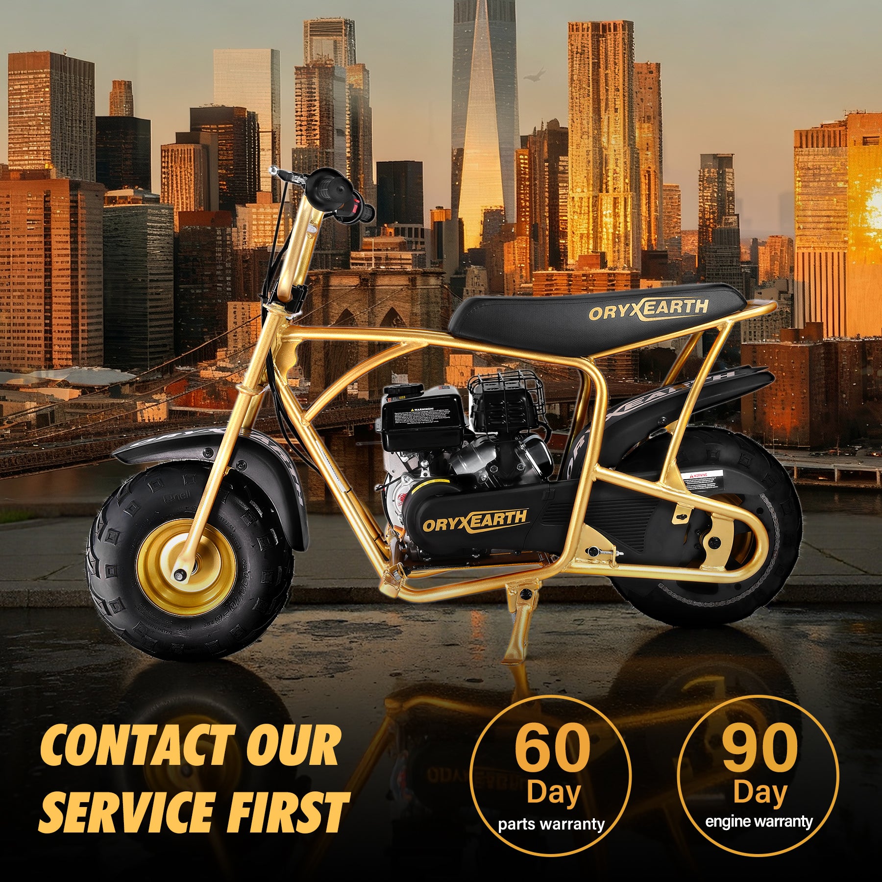 【WMT】Oryxearth 99CC 4-Stroke Kids Mini Bike, W/EPA Approved Gas Powered Engine Dirtbike with Off-Road Tire, Speed Up 24 Mph Weight Support UP to 185 LBS