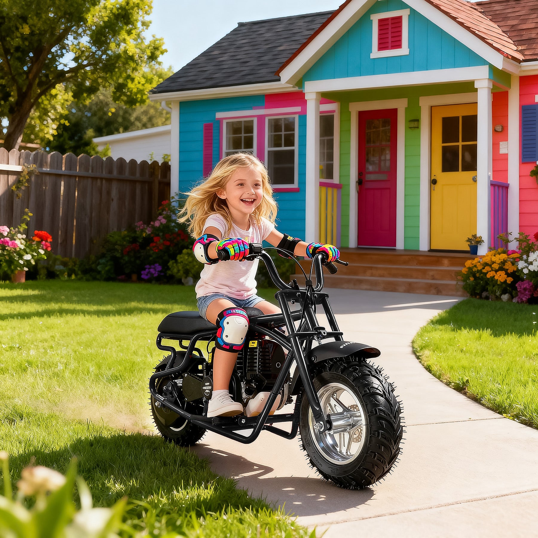 【WMT】Oryxearth 37.7CC Mini Dirt Bike, 4-Stroke Gas Power 16 mph Bike,Off Road for Teens, Pull Start