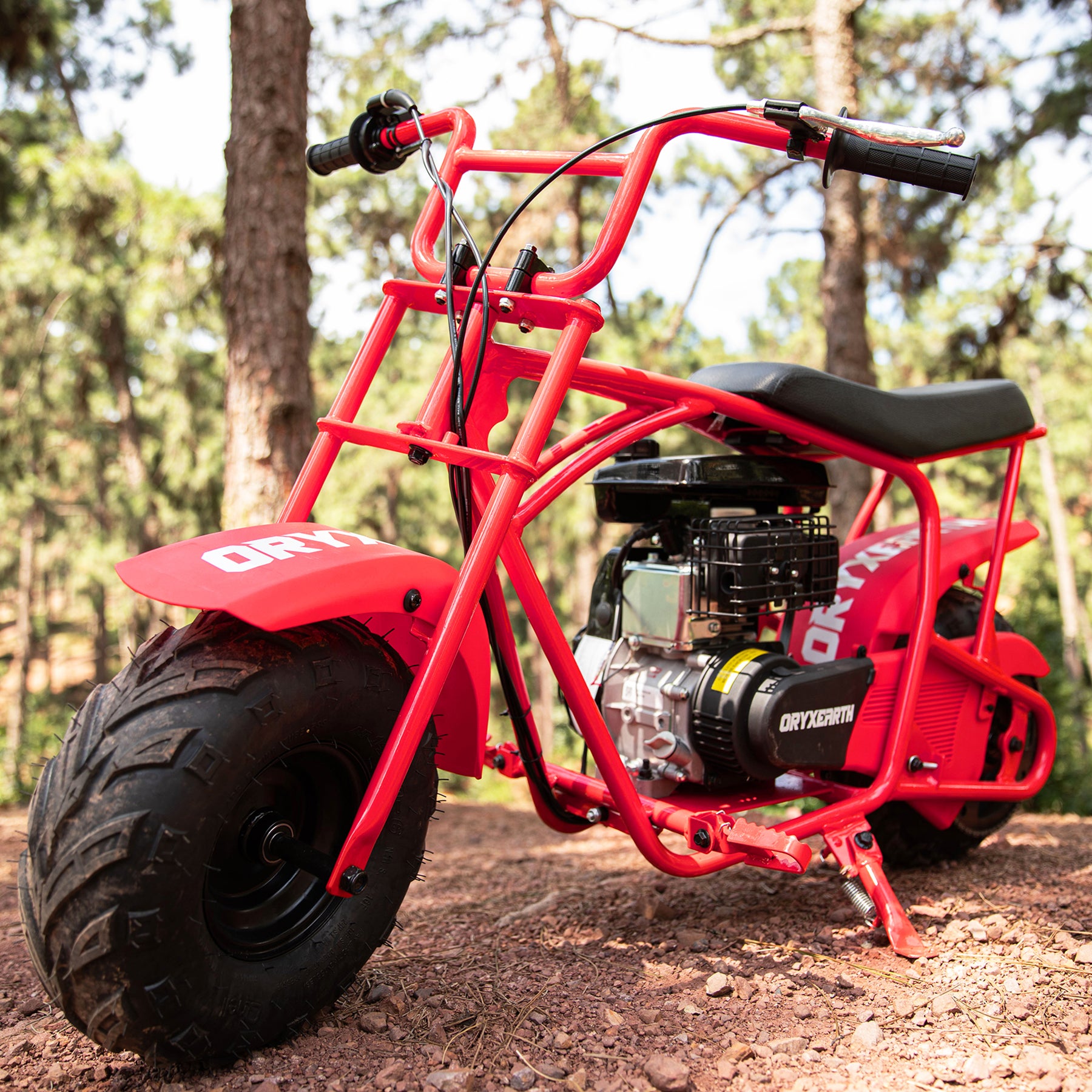 Oryxearth BRM100P-1 105CC Off-Road Gas Mini Bike for Adults & Teens, Red Edition, Up to 220 lbs