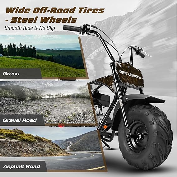 【WMT】Oryxearth 99CC Gas Powered Mini Dirt Bike - Up to 24 MPH, 185 LBS Capacity